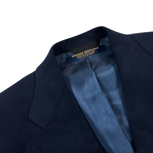 Brooks Brothers Brooksuede Sport Coat 3-Button Blazer Mens Size 42 SLIM FIT Navy - Picture 4 of 14